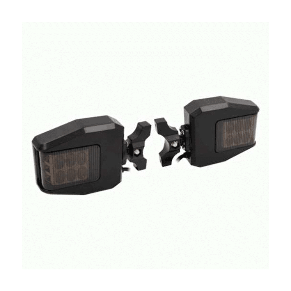 LED Side Mirrors from AJK Offroad by Metra Powersports Close Up of Back of Mirrors