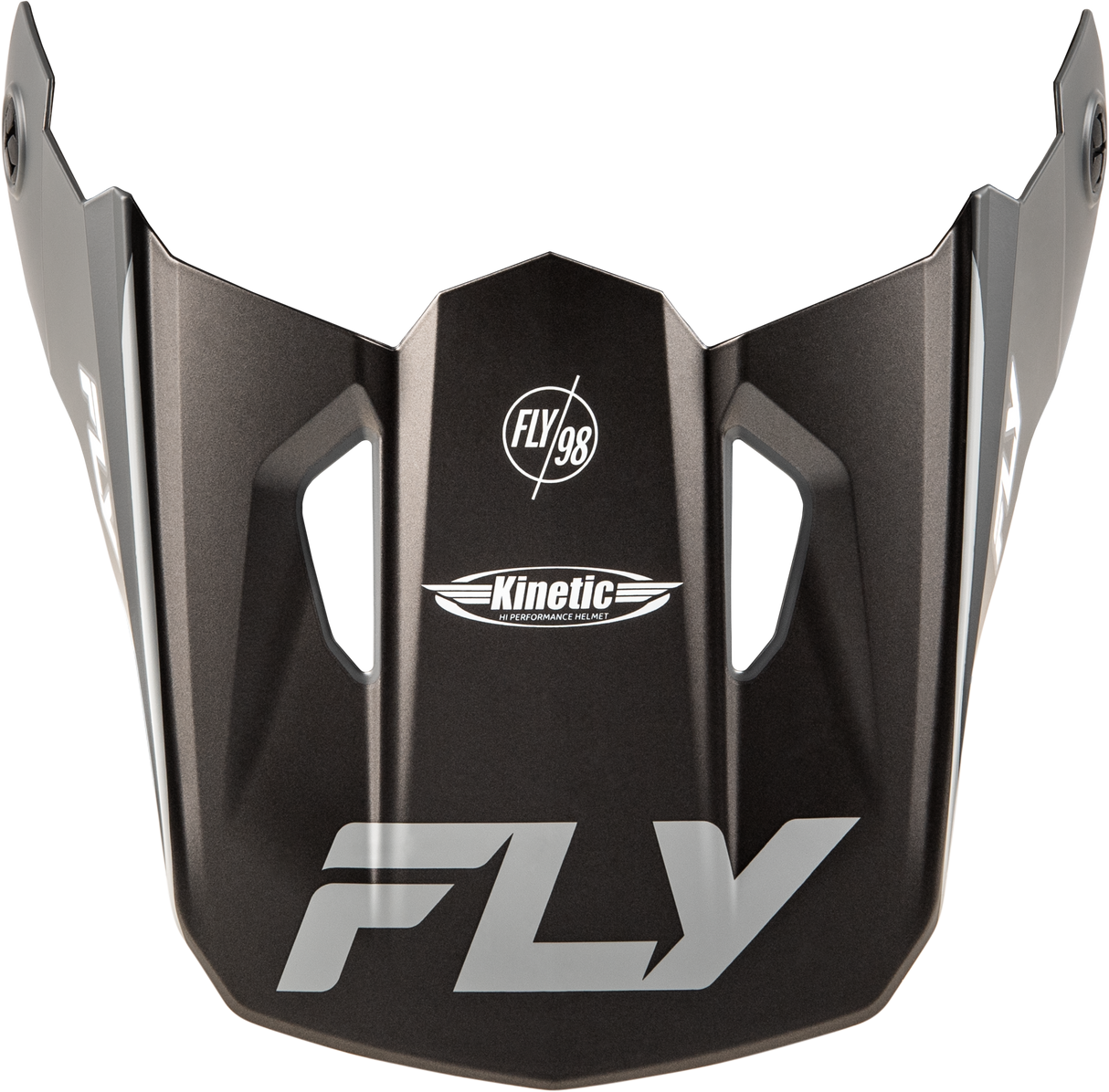 Fly Racing Kinetic Rally Helmet Visor Matte Grey/Black/White – Fits Select Off-Road and Rally Helmets