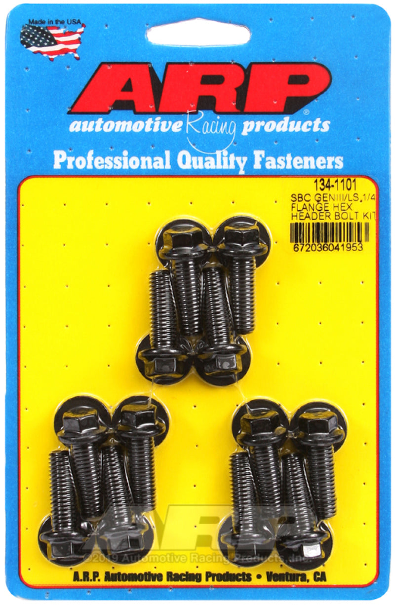 ARP Chevy LS 1/4 Inch Flange Hex Header Bolt Kit - Compatible with LS Engines
