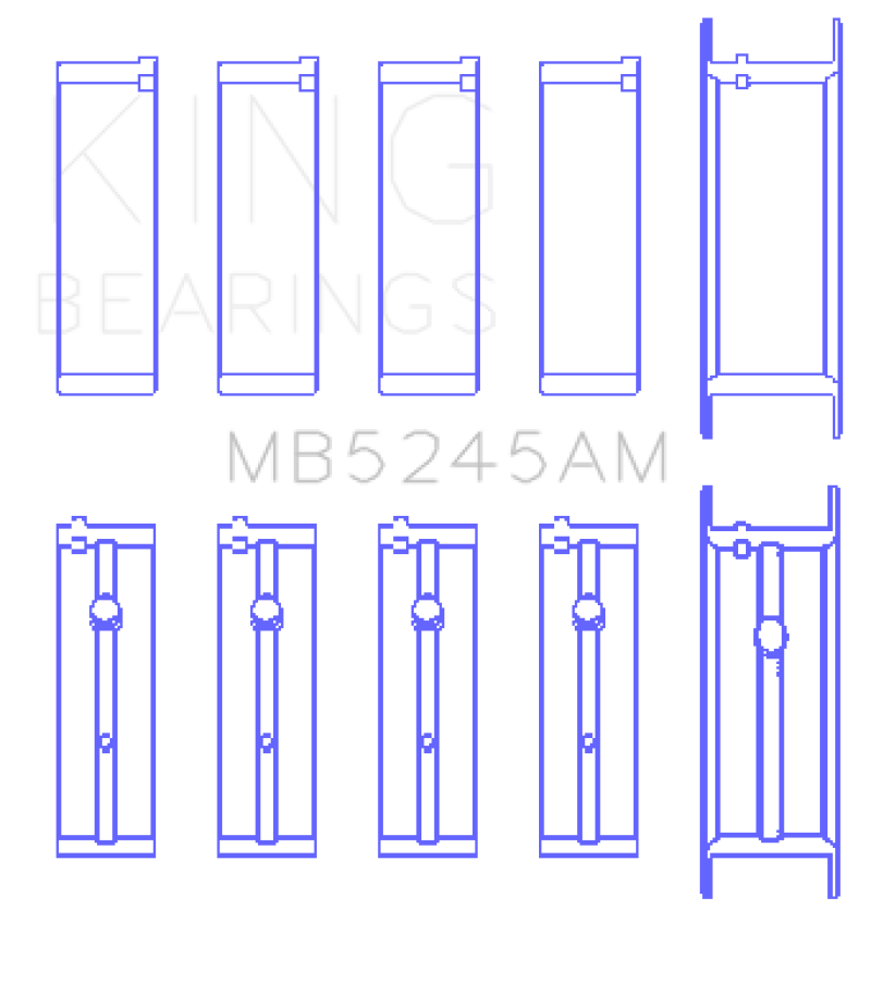 King 91-04 Nissan 146CI/2.4L KA24DE L4 / 89-97 146CI/2.4L KA24E L4 (Size +0.75) Main Bearing Set