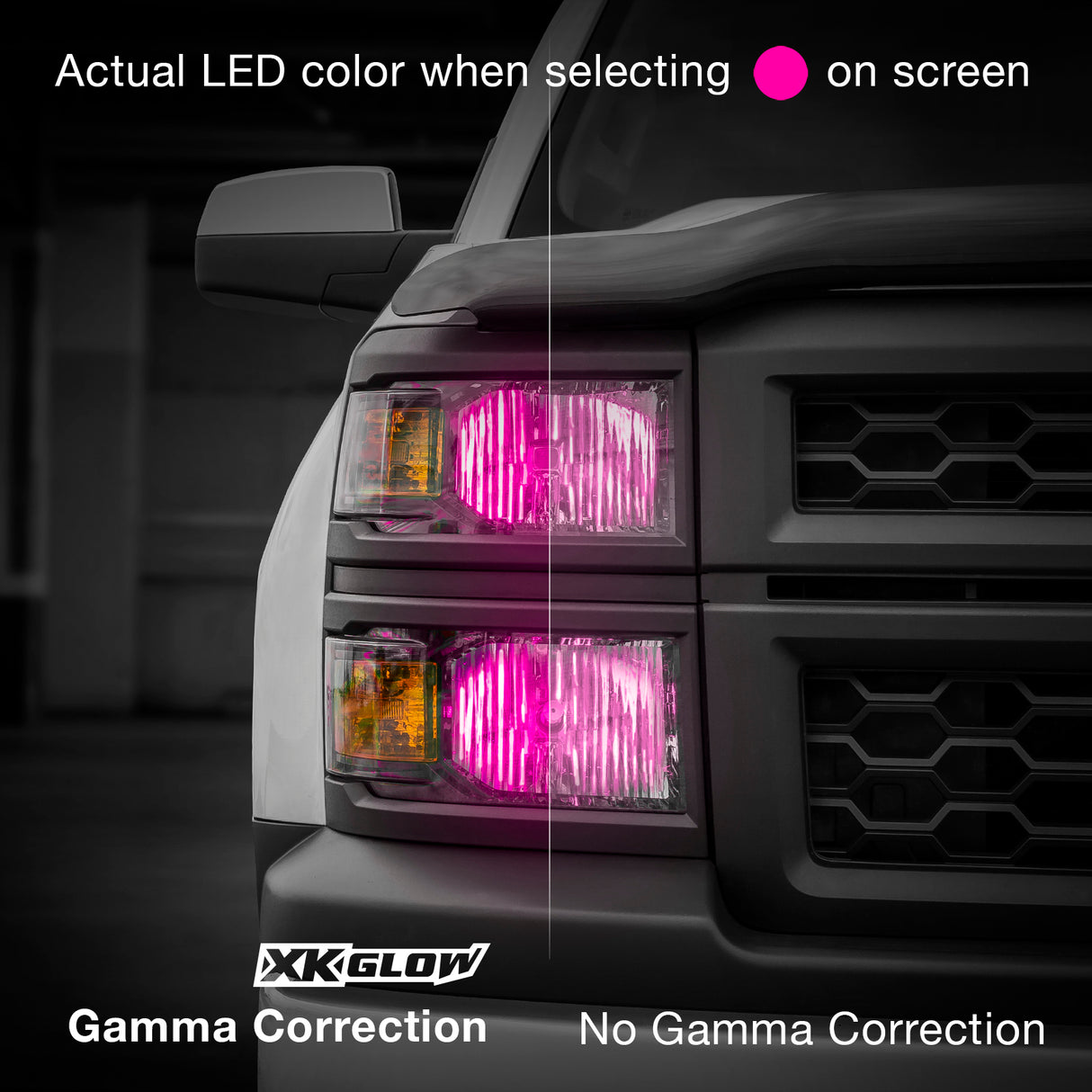 XK GLOW RGB H4 LED Bulb Kit - 2-in-1 App-Controlled RGB Headlights with Music Sync for Cars and Trucks
