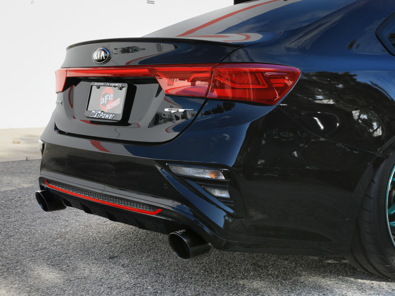 aFe 20-21 Kia Forte GT 1.6L Axle-Back Exhaust System with 3 Inch to 2-1/2 Inch Mandrel-Bent Stainless Steel Tubing and Black Tips