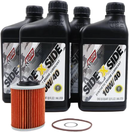 Klotz Sidexside Oil Change Kit 10W-40 with Oil Filter for Can-Am Maverick X3 Turbo (2017-2019)