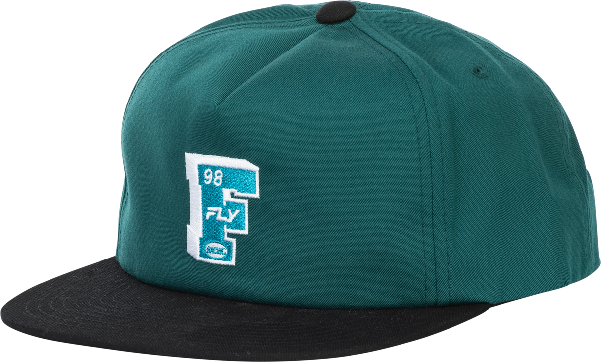 Fly Racing Varsity Hat Teal with Adjustable Snapback for Men and Women