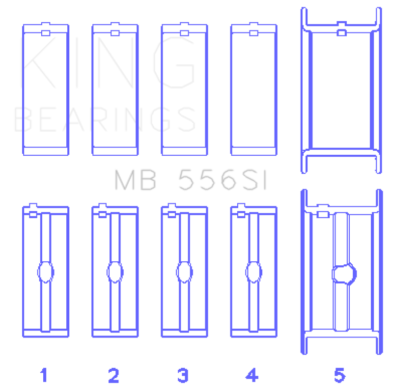 King Engine Bearings Chevrolet 396/400/427/502 (Undersize 0.40in) SI-Series Main Bearing Set