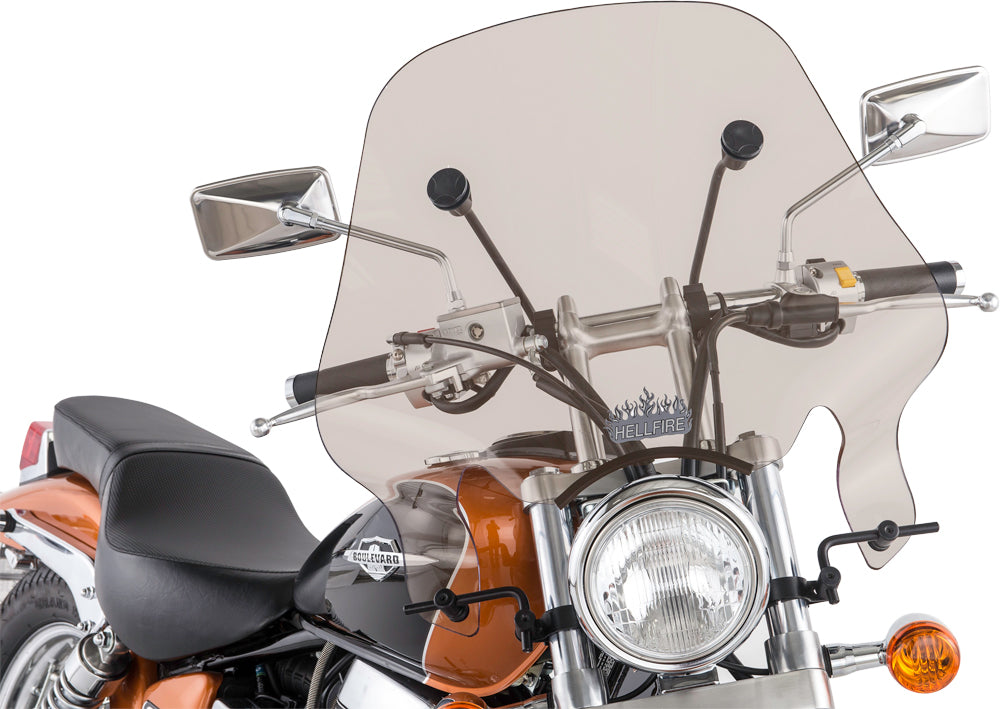Slipstreamer SS-24V-T Hellfire Windshield Tint for Motorcycles with 7/8" or 1" Handlebars