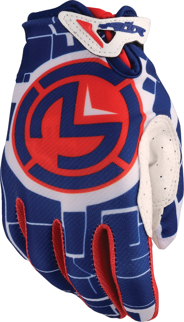 MOOSE OFFROAD Youth SX1™ Gloves - Red/White/Blue - Large 3332-1885