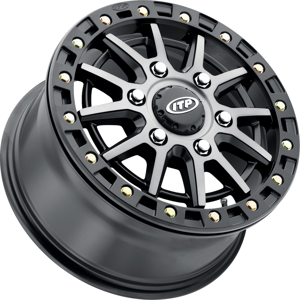 ITP Wheel - SD10 Beadlock - Front/Rear - Brushed Gray w/Black - 16x7 - 6/5.5 - 78.9 mm 1622626720B