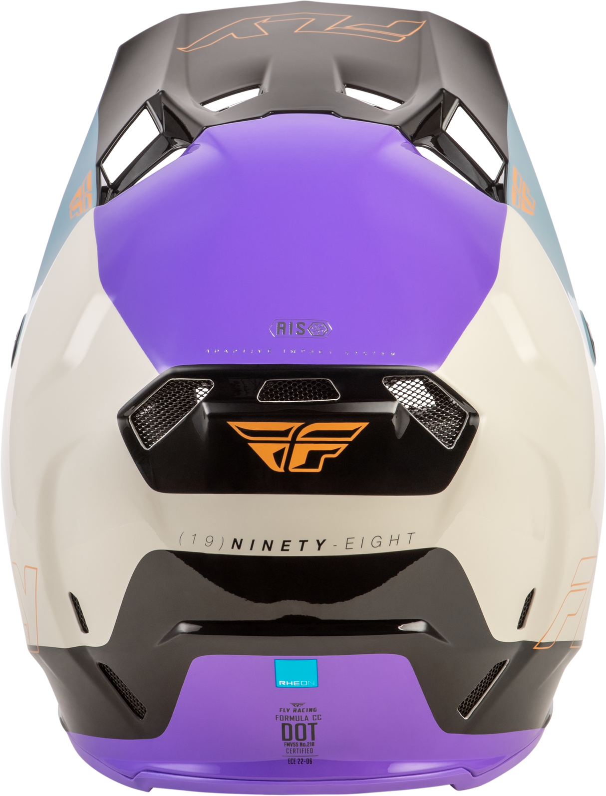 Fly Racing Formula CC Glide Helmet Purple/Stone/Black XS – Motorcycle Helmet for Street and Off-Road Use