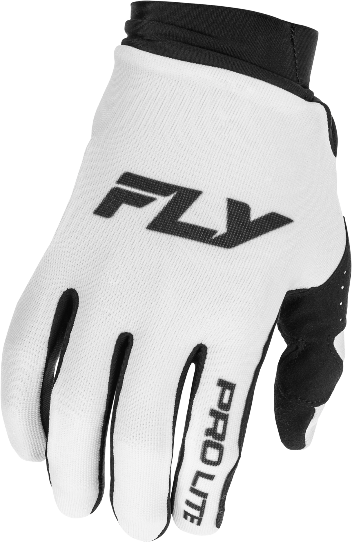 Fly Racing Pro Lite Gloves White/Black XS - Lightweight Racing Gloves for Motorcycles and ATVs