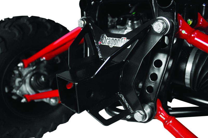 DragonFire Racing 19-22 Honda Talon Receiver Hitch Part 522107 – Heavy-Duty Steel Rear End Support and Frame Gusset