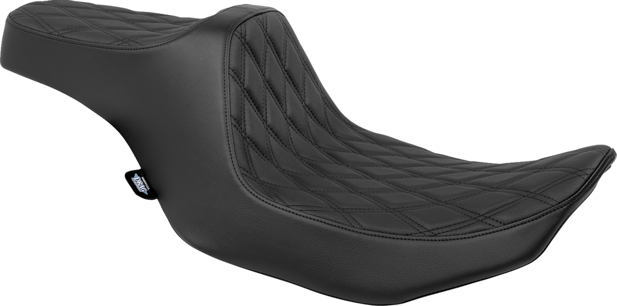 Drag Specialties Seats Predator III Double Diamond Seat for FLT/FLH 2023-2024 by DRAG SPECIALTIES SEATS Part 4686B - Black