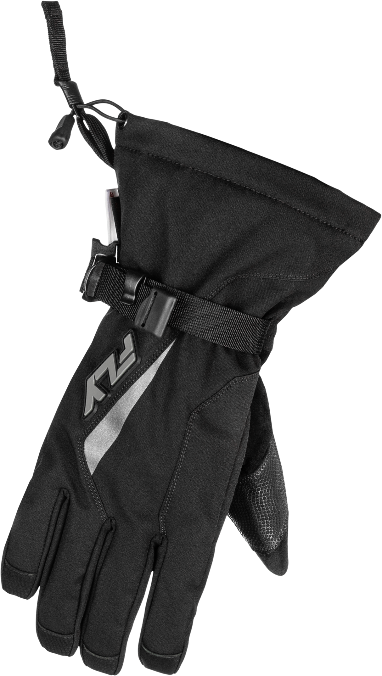 Fly Racing Title Gauntlet Gloves Black/Grey - Cold Weather Motorcycle Gloves for Harley Davidson, Honda, Yamaha, Kawasaki, Suzuki