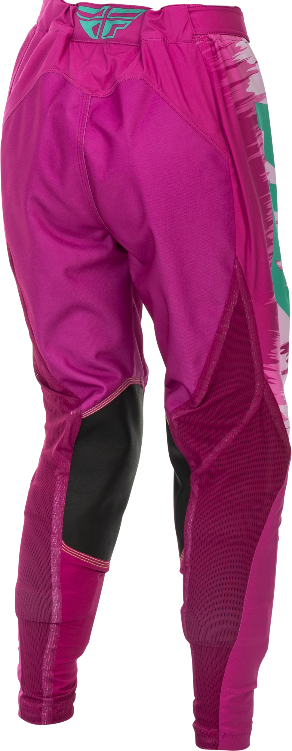 Fly Racing Women's Lite Pants Pink/Turquoise Size 11/12 – Lightweight Athletic Motorcycle Pants with Mesh Liner and Adjustable Fit