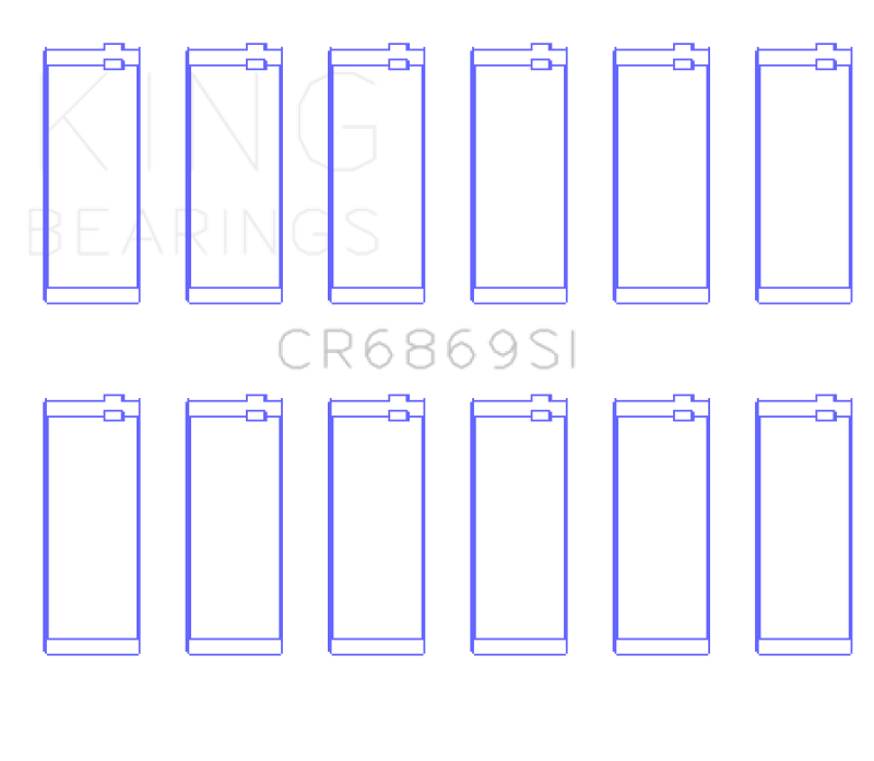 King Engine Bearings Jeep AMC 232CI/242CI/248CI I6 (Size .020) Connecting Rod Bearing Set