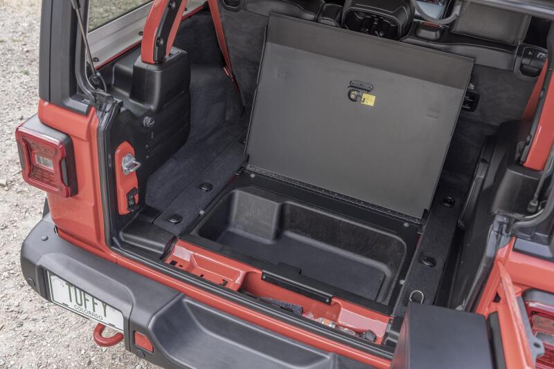 Tuffy Products In-Floor Locking Cargo Lid for 2018-2024 Jeep Wrangler JL, 4-Door - Black