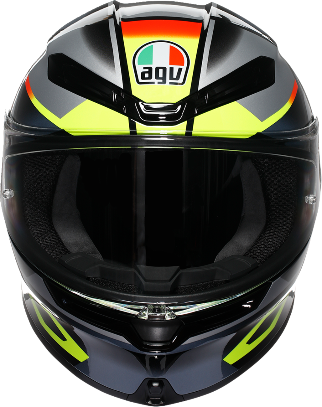 AGV K6 S Erazer Motorcycle Helmet - Black/Red/Yellow Fluo – Small | Fits Honda, Yamaha, Kawasaki, Suzuki, Ducati, BMW, KTM, and more