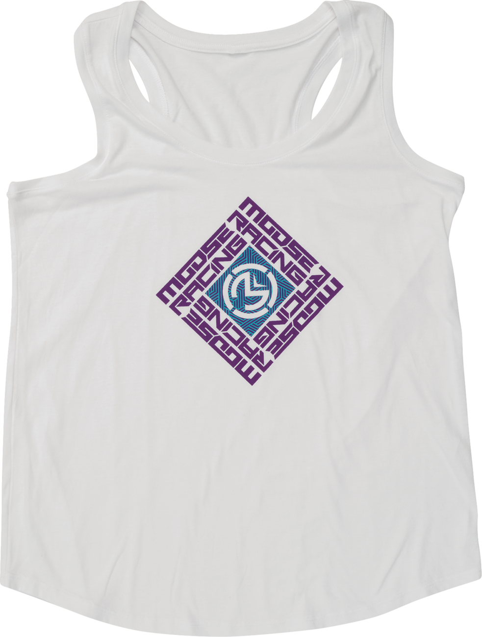 MOOSE OFFROAD Women's Spin Sync Tank Top - White - Medium | Fits Chevrolet Silverado, Ford F-150, RAM 1500, Toyota Tacoma, GMC Sierra