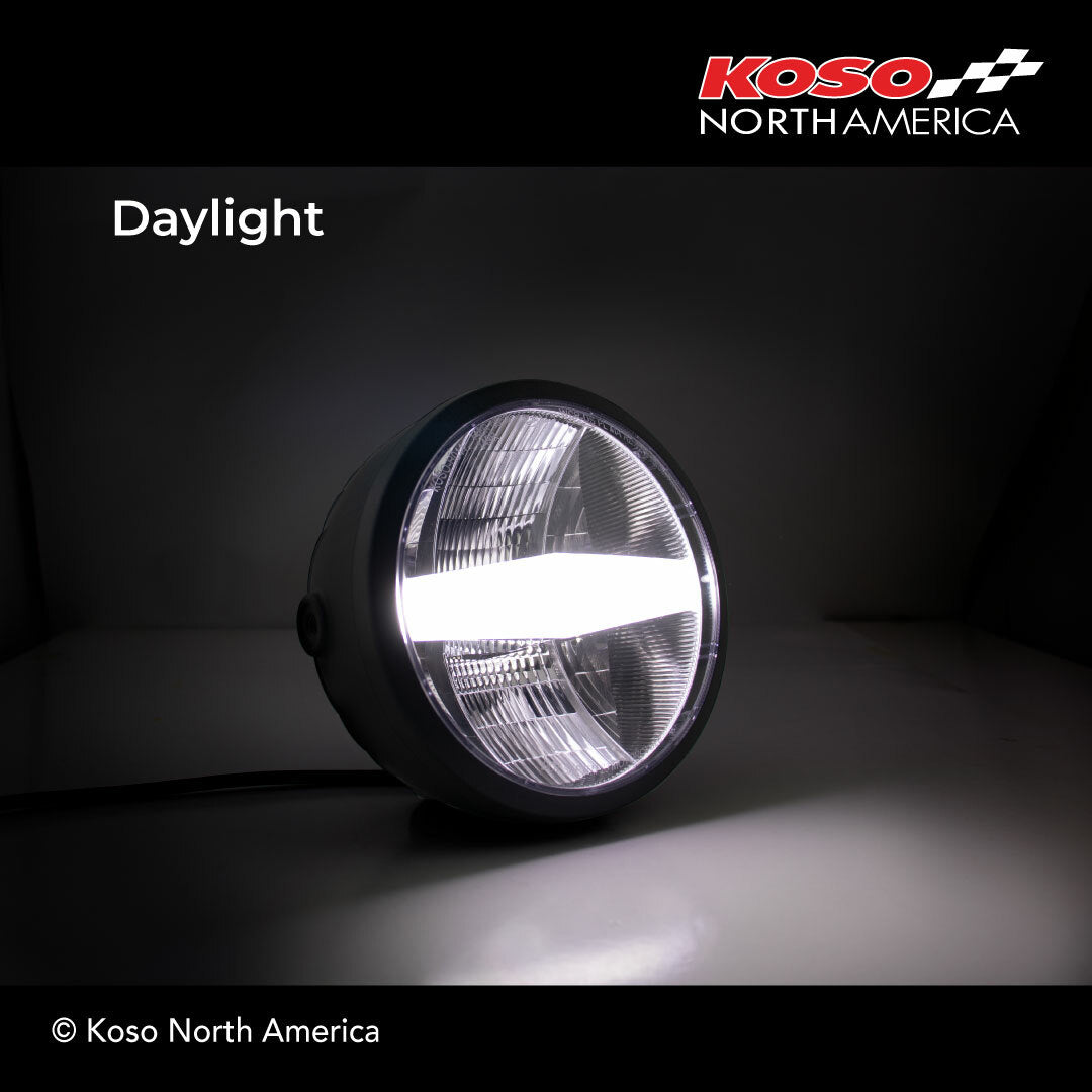 KOSO GH-01 LED Headlight 5.75 Inch for Motorcycle - DOT Certified