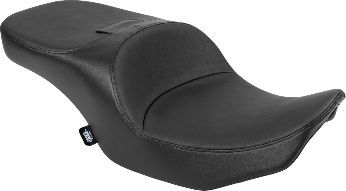 Drag Specialties Seats Freedom Seat for Harley FLT/FLH 2023-2025 - Black Vinyl, 5-3/4 Inch Driver Support, Contoured Comfort