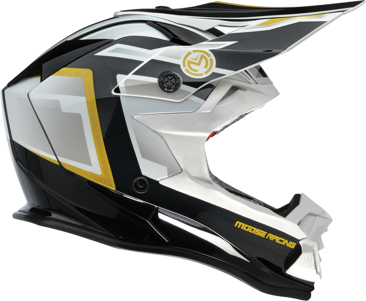 MOOSE OFFROAD MR3 Helmet - F.A.F. - White/Black/Gold - Small 0110-8928
