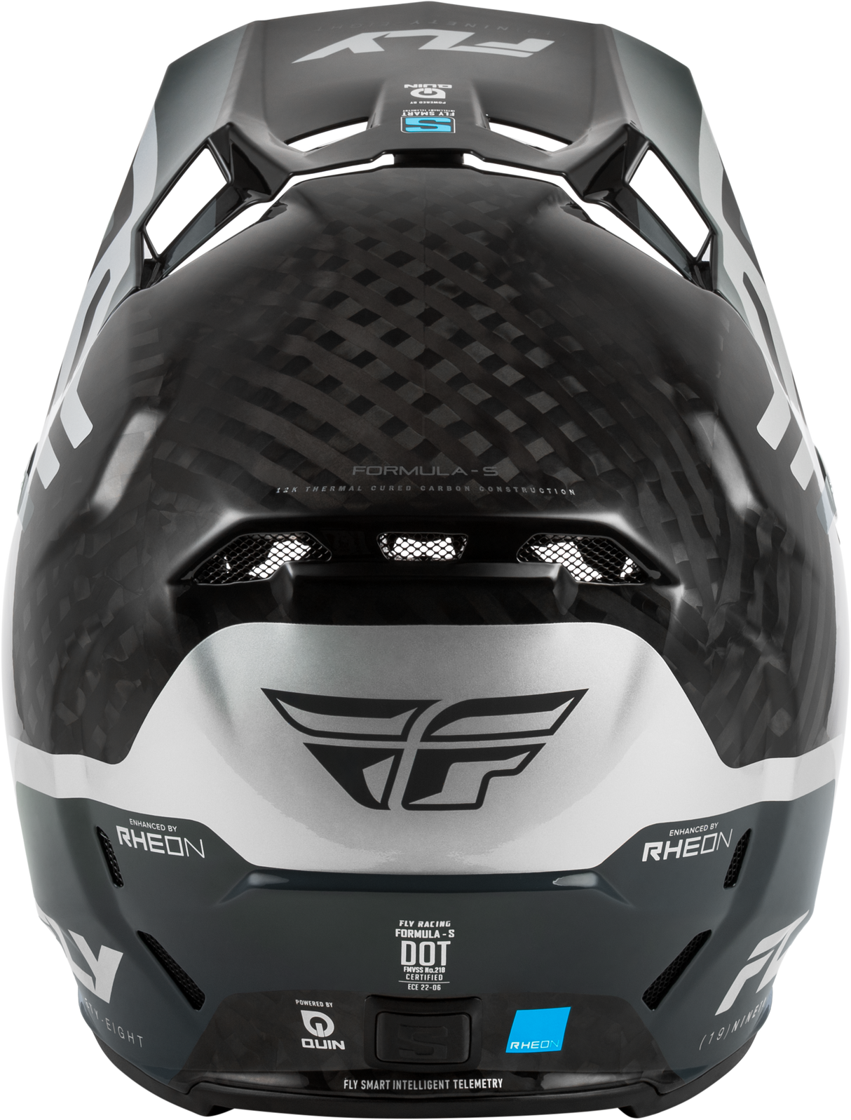 Fly Racing Formula S Carbon Byte Helmet for Motocross and Off-Road Vehicles - Black Carbon/Grey/Silver, Large
