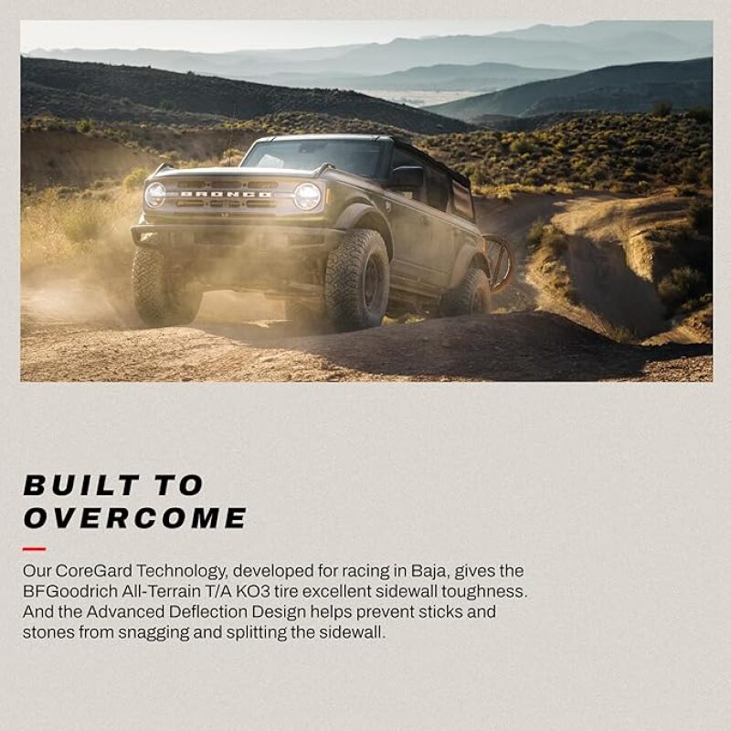 BFGoodrich All Terrain T/A KO3 LT215/70R16/C 100/97S Off-Road Tire for SUVs and Light Trucks