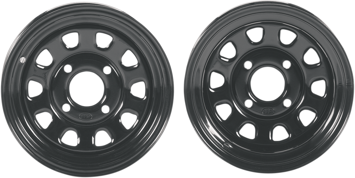 ITP Delta Steel Wheel - Rear - Black - 12x7 - 4/110 - 2+5 1222859014B