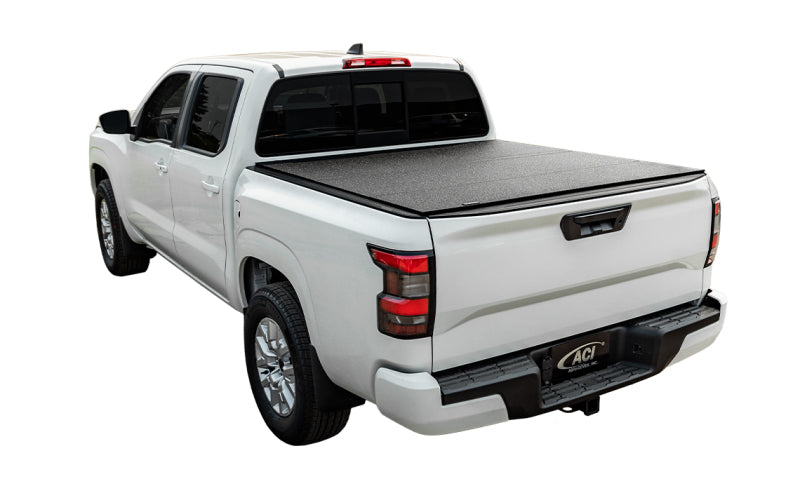 Access LOMAX Tri-Fold Hard Tonneau Cover for 2022-2023 Nissan Frontier with 5ft Bed – Diamond Plate Finish