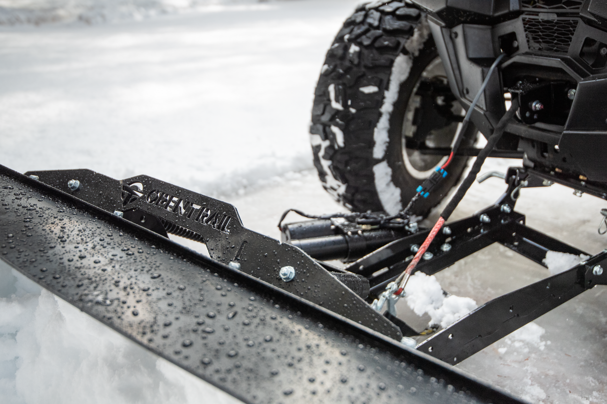 Open Trail 66-Inch Straight Snow Blade with Steel Wear Bar for UTVs and ATVs