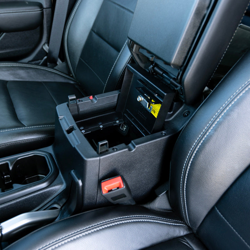 Tuffy Products Console Safe with Keyed Lock for Jeep Wrangler JL and Gladiator JT