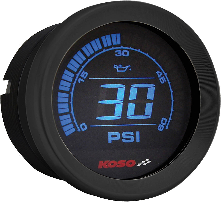 KOSO HD 02 Series Gauge Kit with Black Bezel for Harley-Davidson FLHTC and FLHTCU Models