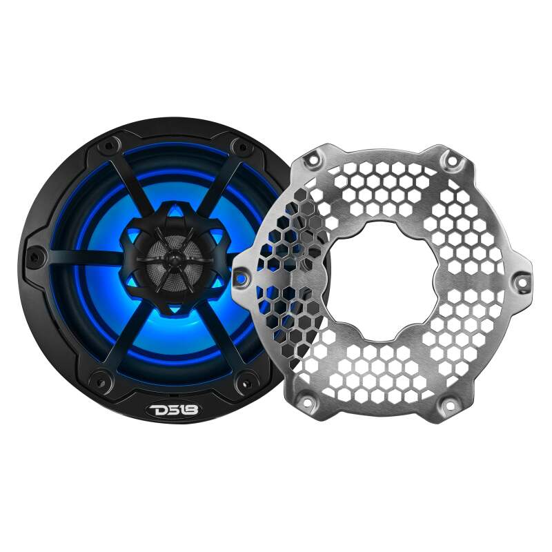 DS18 NXL-M Series Marine and Powersports 6.5-inch 2-Way Speaker with RGB LED Lighting - Black Finish