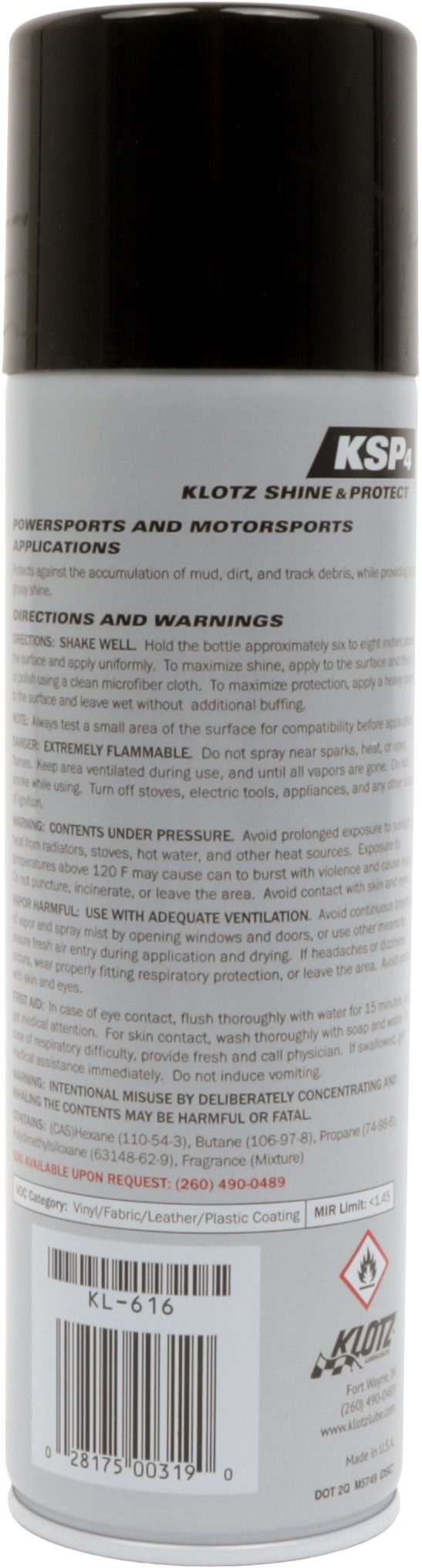 Klotz KSP4 Shine & Protect 10 oz - Hydrophobic Coating for Plastic and Composite Surfaces, Fits Various Vehicles