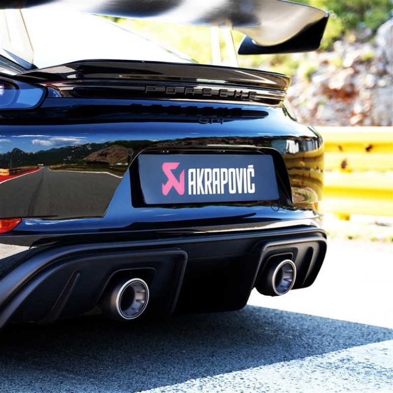 Akrapovic Titanium Tail Pipe Set for 2020+ Porsche Cayman GT4 (718) – Part TP-T/S/27