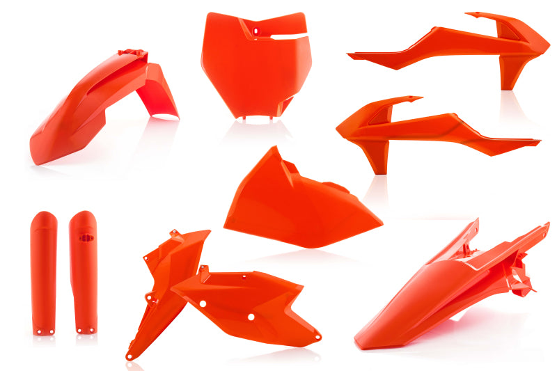 Acerbis Full Plastic Kit for KTM 125-450 SX/SX-F/XC-F (2016-2018) - Orange, Part #2421065226
