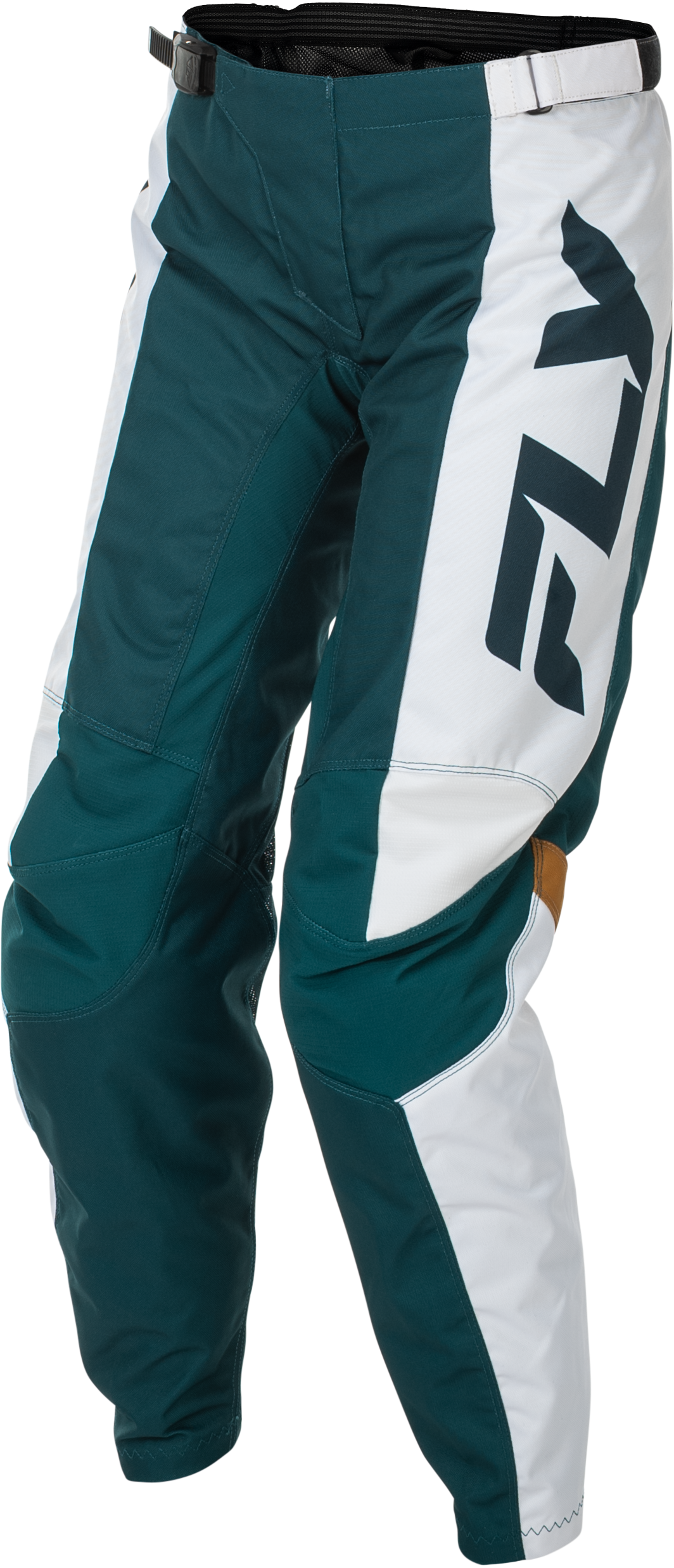 Fly Racing Women's F 16 Pants for Motocross - Teal/White/Gold, Size 15/16, Fits Kawasaki, Honda, Yamaha, Suzuki, KTM, and More