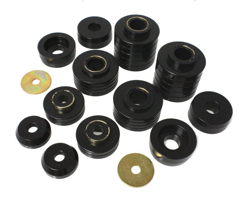 Energy Suspension Hyper-Flex Polyurethane Body and Cab Mount Set for Ford F-150, F-250, F-350 (1993-1996) – Black