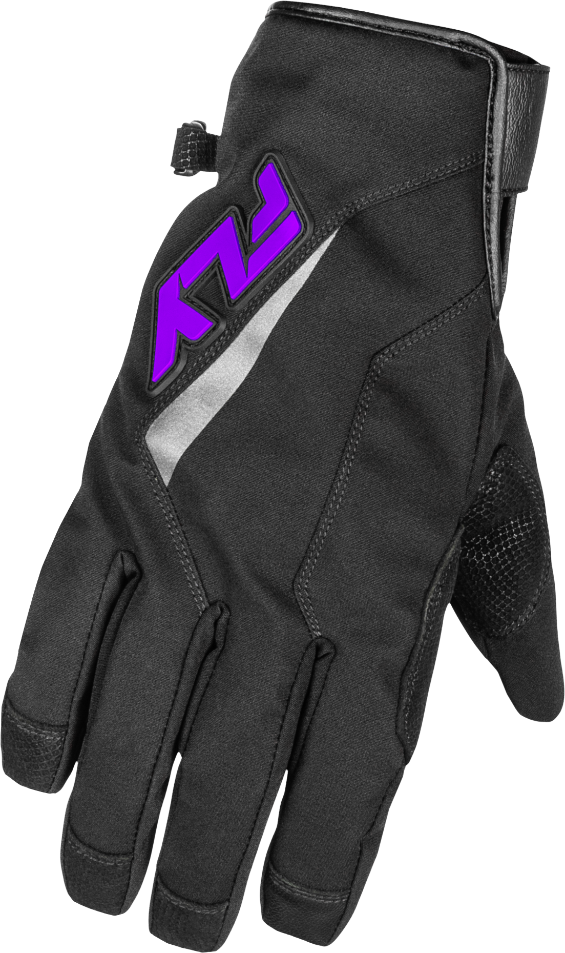 Fly Racing 371-06193X Long Gloves for Motorcycles - Black and Purple, Weatherproof and Heated with LED Control