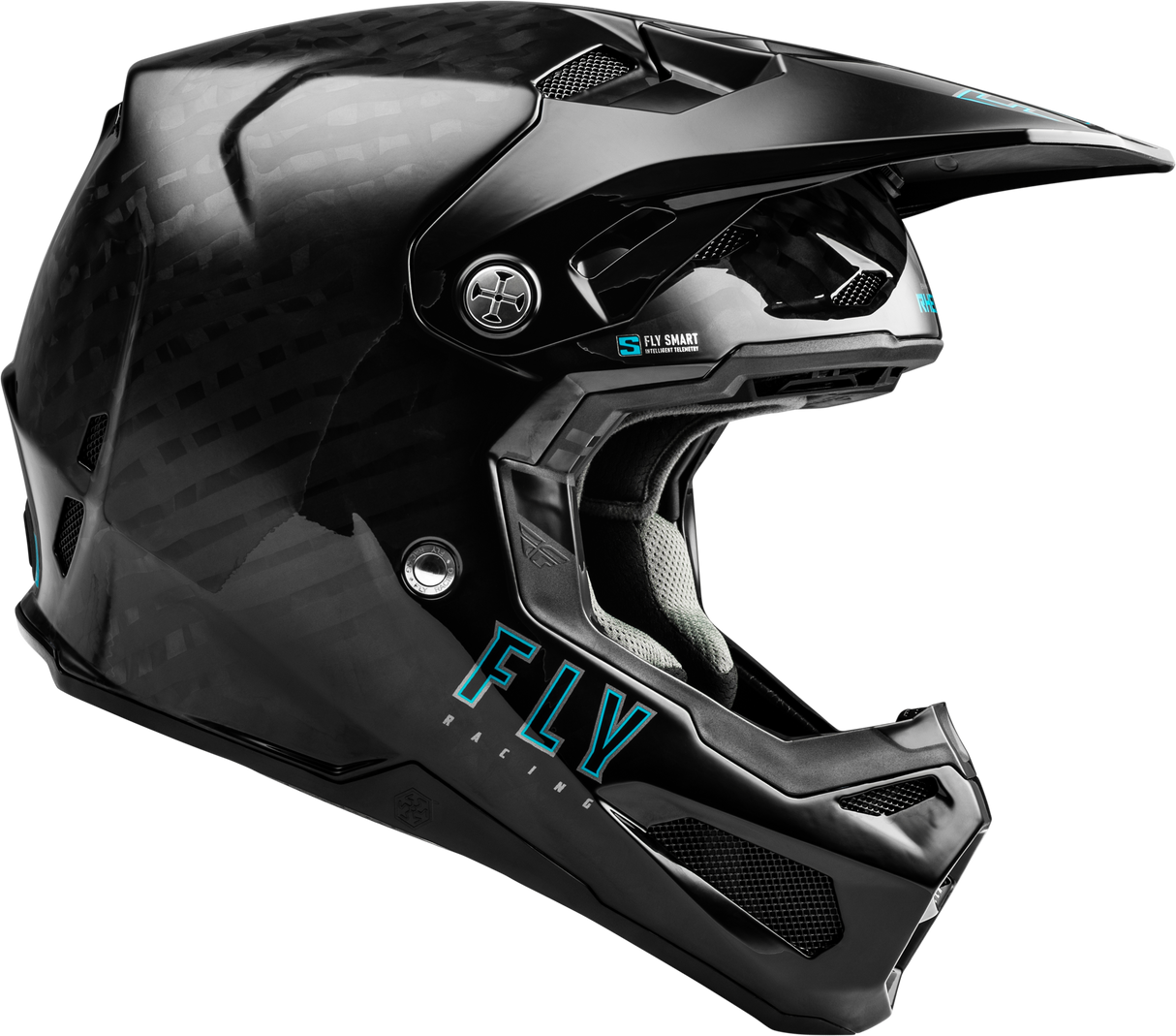 Fly Racing Formula S Carbon Helmet for Motorcycle Riders – Black, XL – Crash Detection & Bluetooth Connectivity