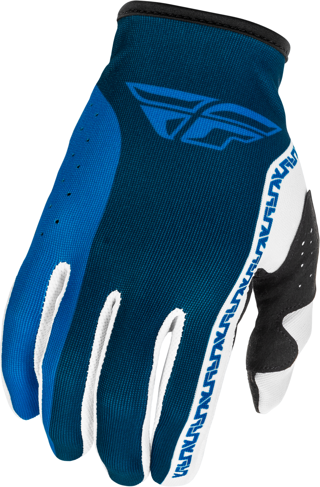 Fly Racing Youth Lite Gloves Blue/White - Lightweight Race Gloves with Touch Screen Compatibility for Youth Bikes