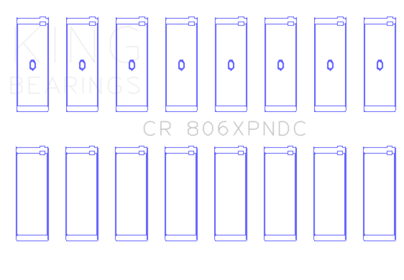 King Engine Bearings Chrysler 361ci / 383ci Coated Performance Rod Bearing Set