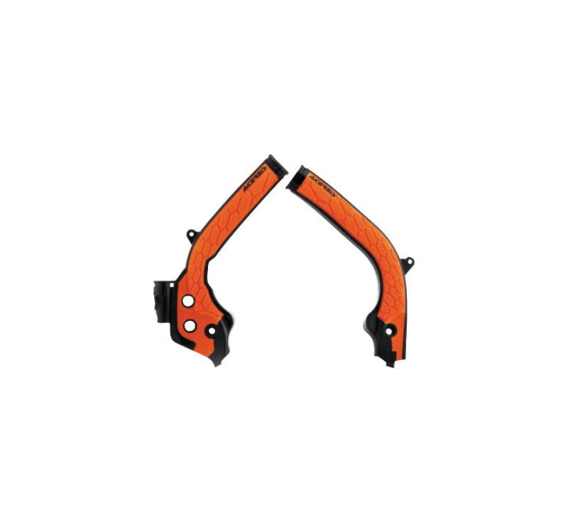 Acerbis X-Grip Frame Guard for KTM 125-450 SX/SX-F/XC-F/XC/XC-W/EXC-F and Husqvarna Models – Black/Orange
