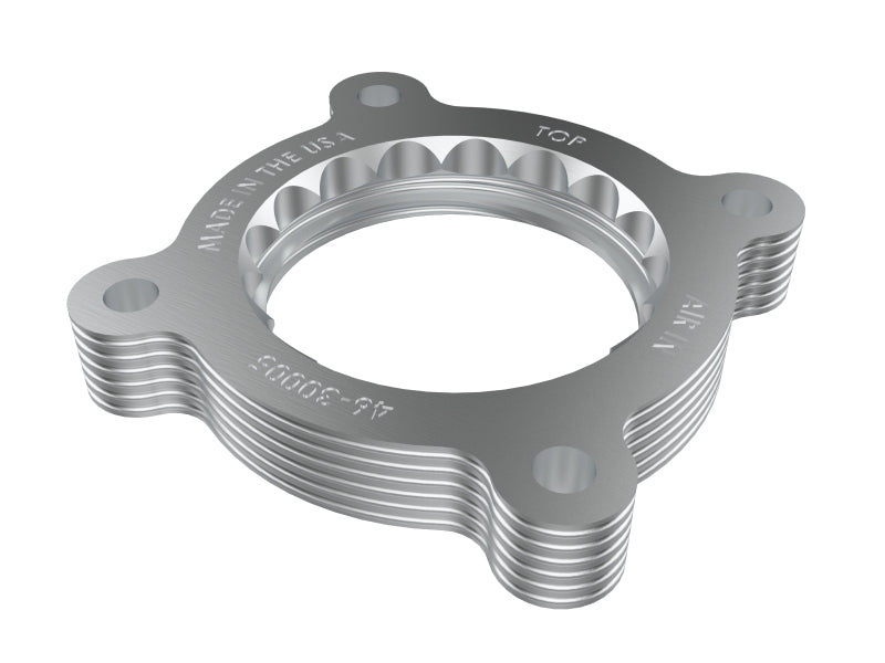 aFe Silver Bullet Throttle Body Spacer Kit for Subaru Crosstrek 2021-2024 with Serrated/Helix Design