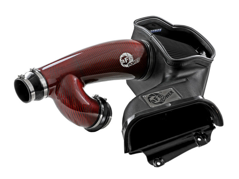 aFe Power Track Series Red Kevlar and Carbon Fiber Intake System with Pro 5R Filter for Ford F-150 2021-2022 3.5L V6