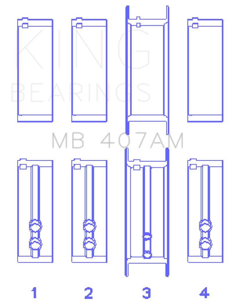 King Engine Bearings Chrysler Valient Crankshaft Main Bearings