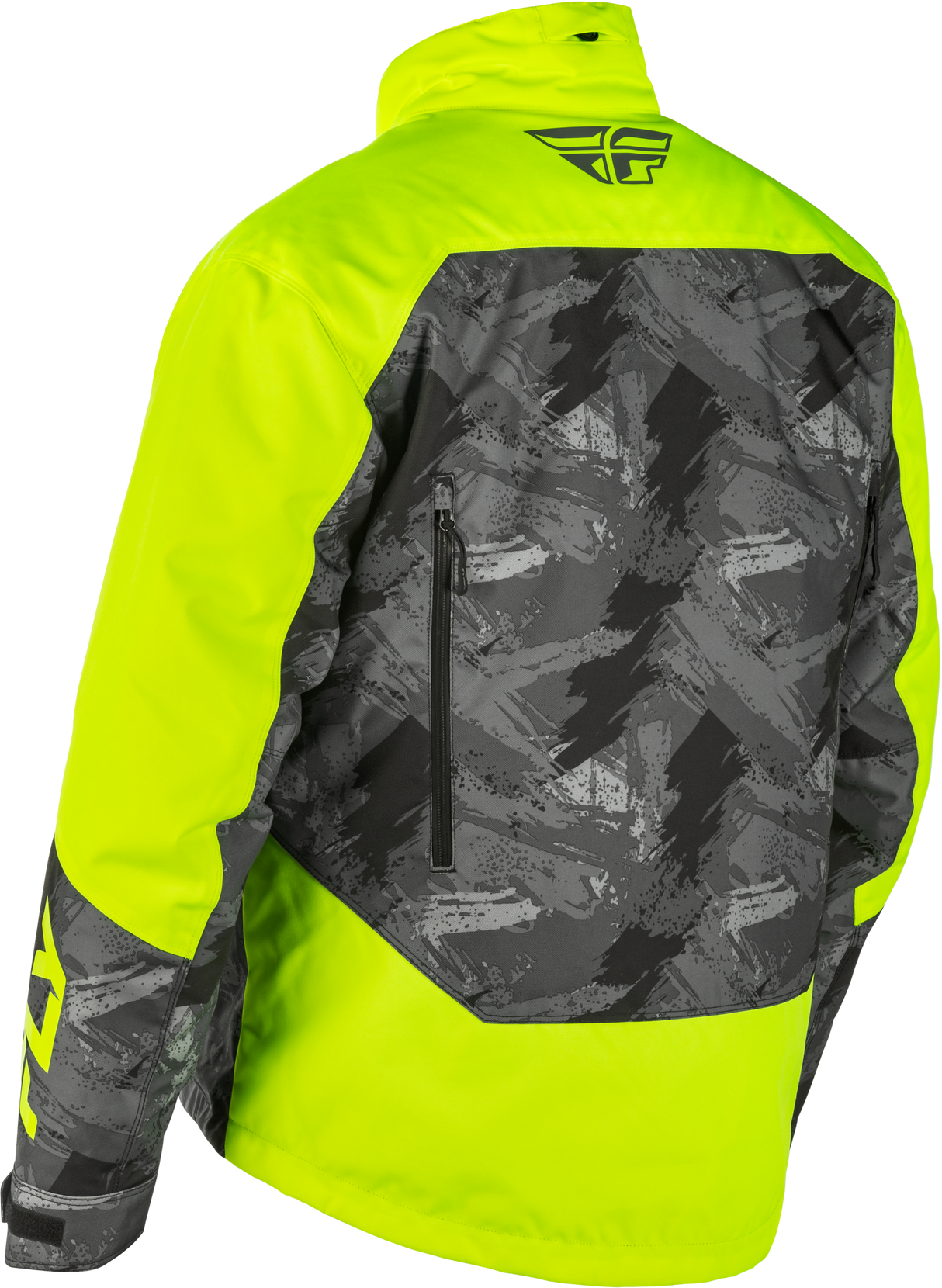 Fly Racing Snx Pro Jacket Hi Vis/Black with Removable Thermal Liner for All-Mountain Skiing and Snowboarding