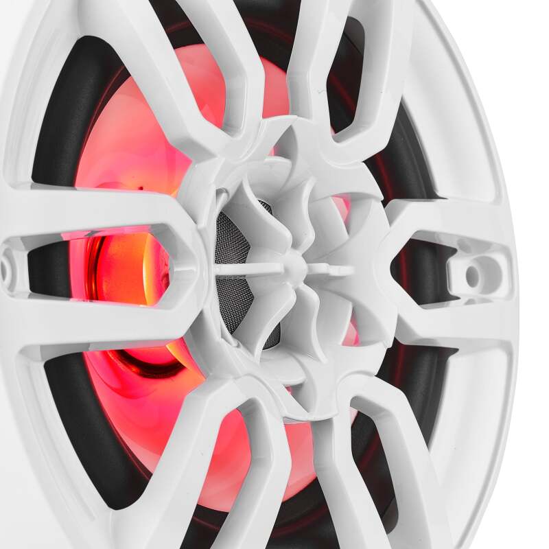 DS18 NXL Series 6.5-inch Marine Coaxial Speaker with RGB Lighting - White, 100W RMS, 4 Ohm - Fits Marine and Powersports Vehicles