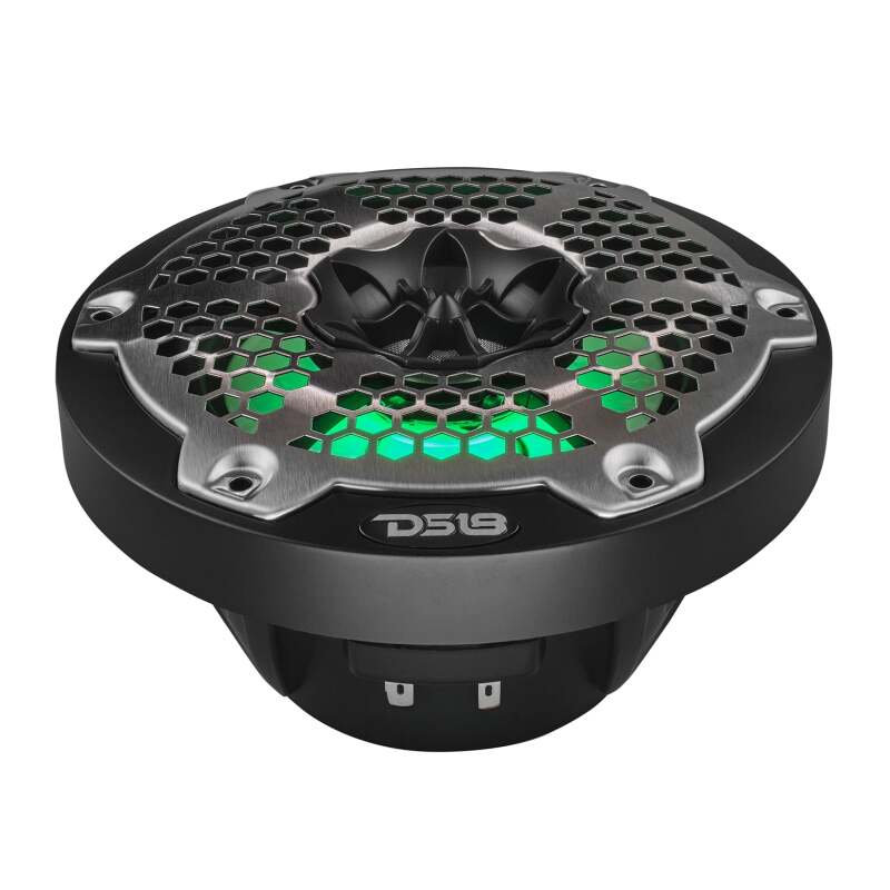 DS18 NXL-M Series Marine and Powersports 6.5-inch 2-Way Speaker with RGB LED Lighting - Black Finish
