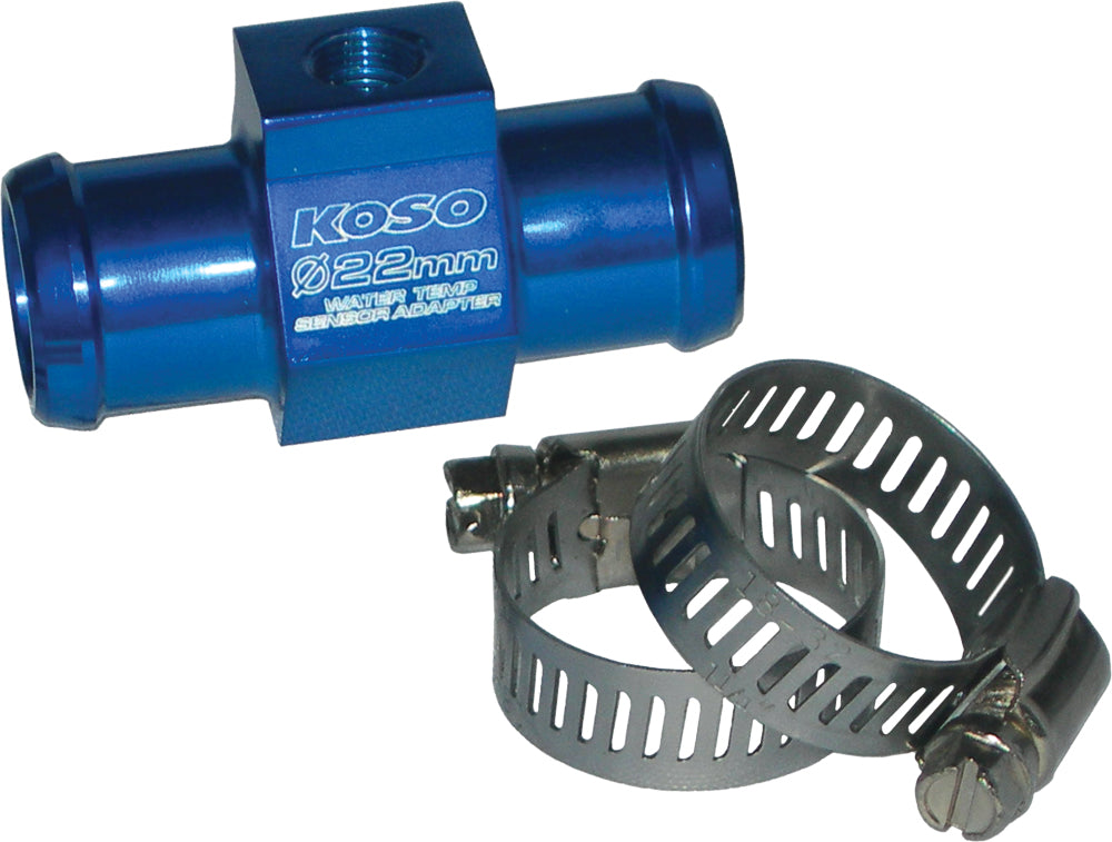 KOSO Water Temperature Sensor Adapter 22mm for Yamaha, Honda, Kawasaki, Suzuki Motorcycles